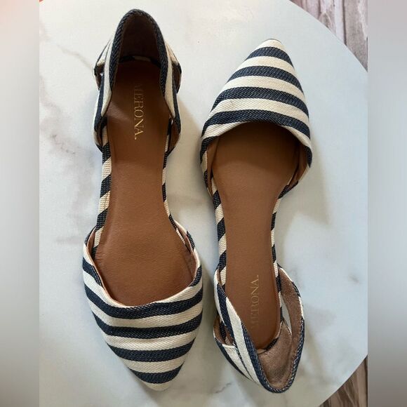 Merona || Striped Pointed Toe Loafer Flats - Picture 7 of 7